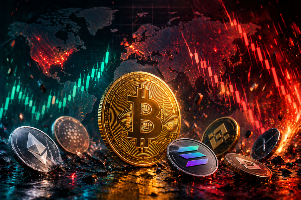 Bitcoin and Altcoins Swing Wildly as Global Markets React to Breaking News